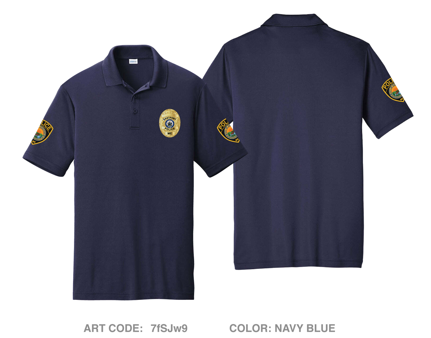Eastport Police Department Hi-Tech Performance Men's SS Polo - 7fSJw9