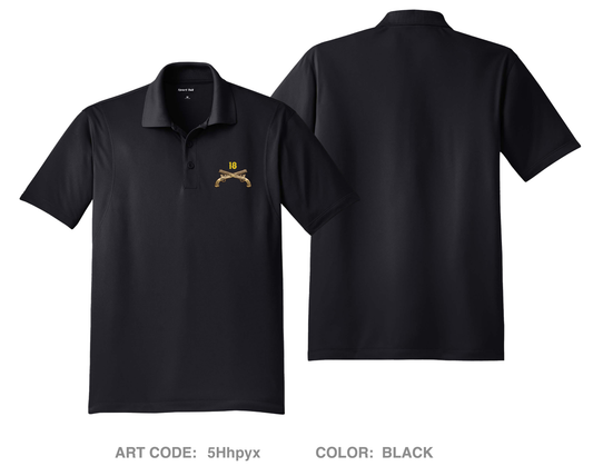 18th MP Detachment Hi-Tech Performance Men's SS Polo - 5Hhpyx