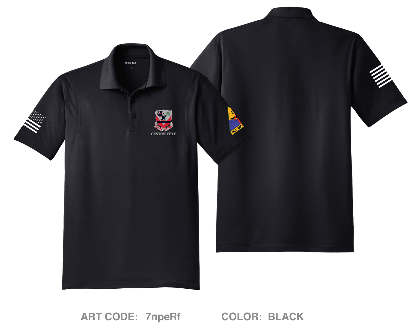 CUSTOM 16th Engineer Battalion, 1-1AD Hi-Tech Performance Men's SS Polo - 7npeRf