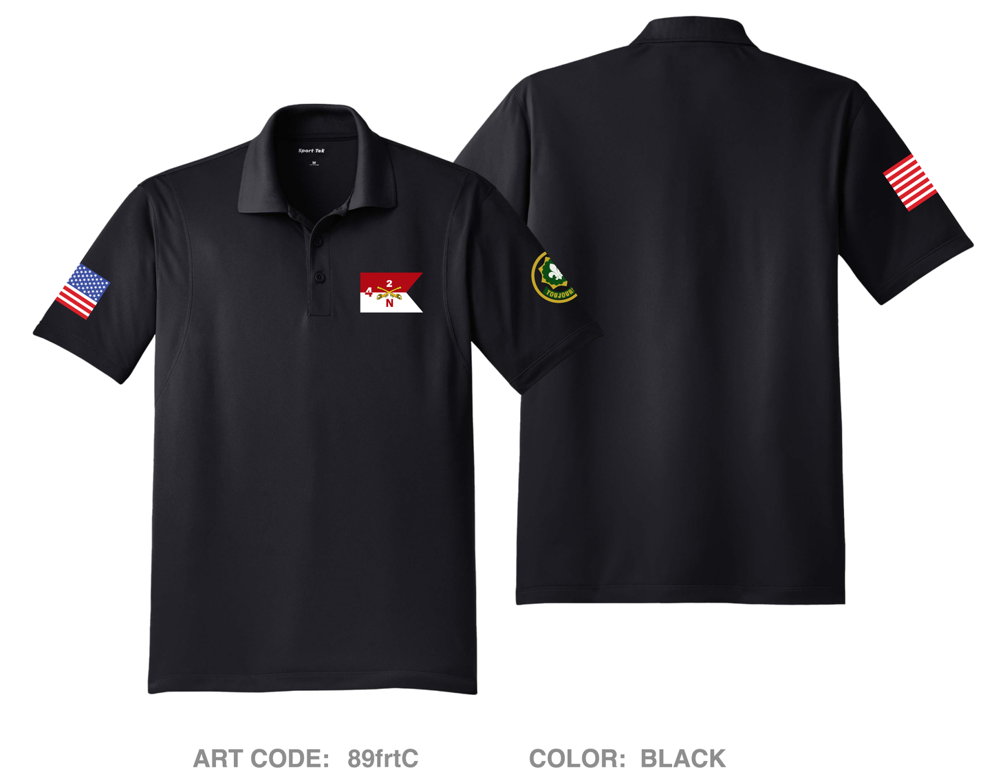 Nemesis Troop, 4th Squadron, 2nd Cavalry Regiment Hi-Tech Performance Men's SS Polo - 89frtC