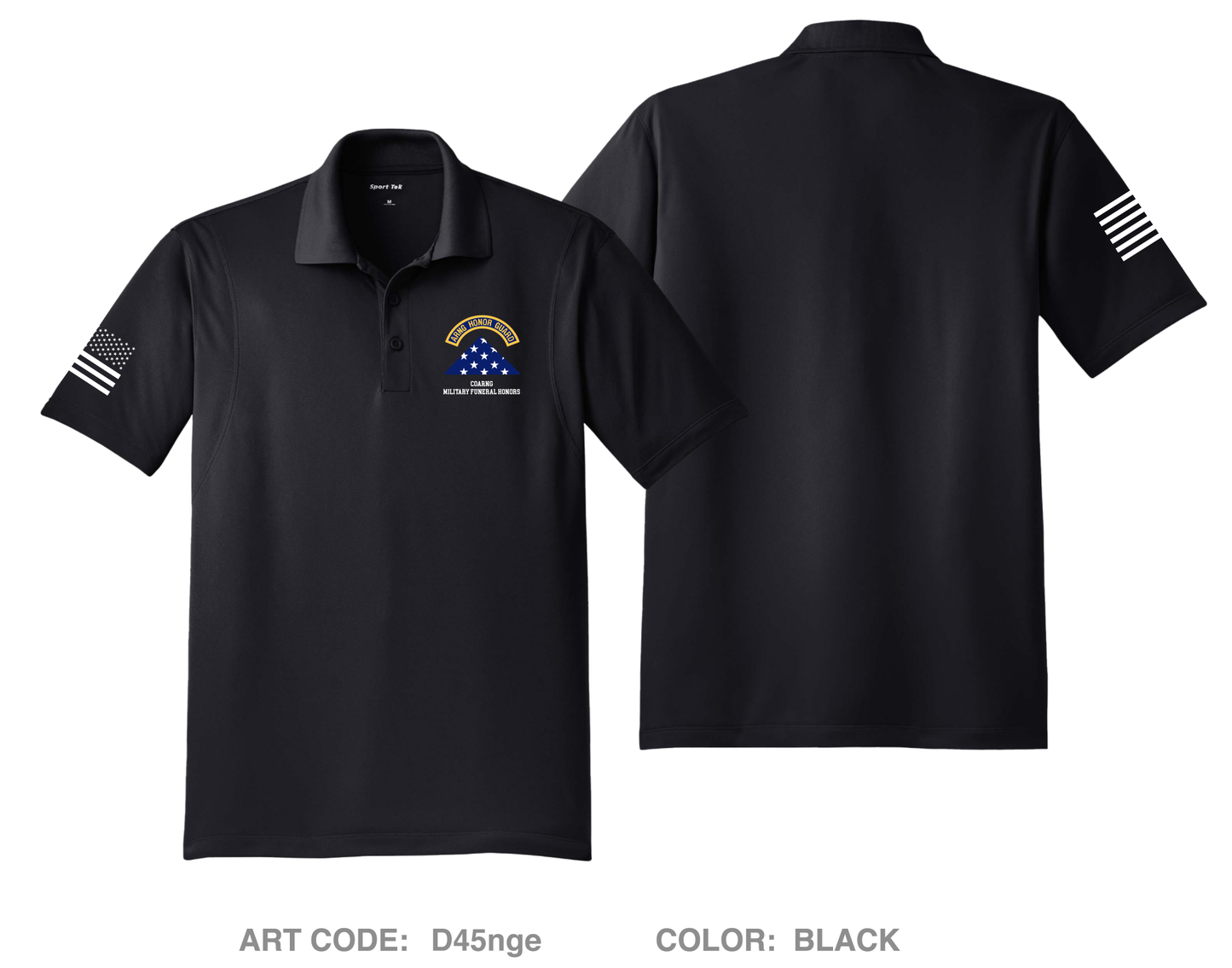 Colorado ARNG Military Funeral Honors Hi-Tech Performance Men's SS Polo - D45nge