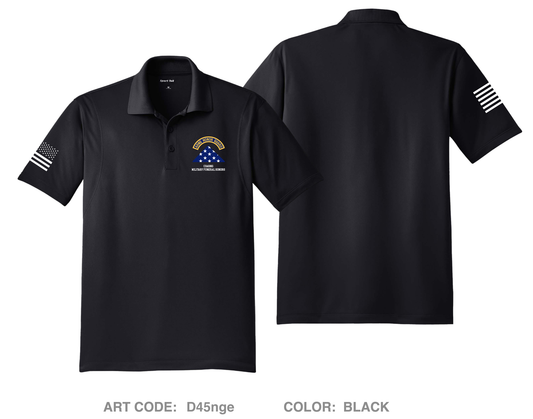 Colorado ARNG Military Funeral Honors Hi-Tech Performance Men's SS Polo - D45nge