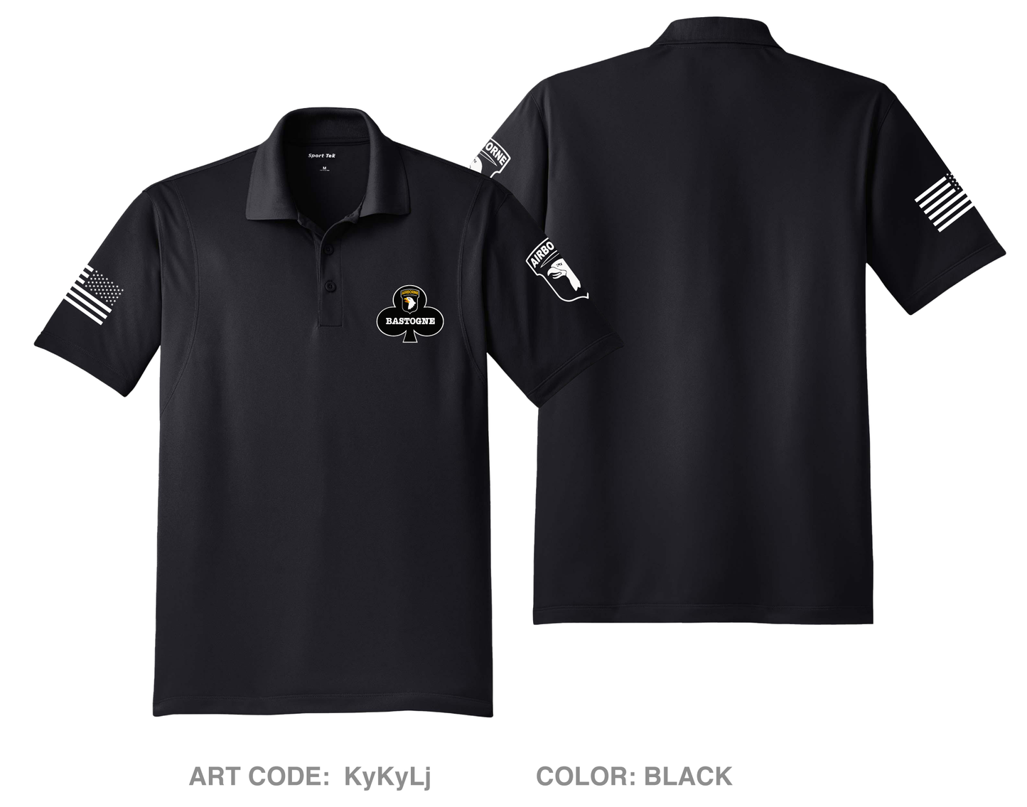 1BCT H2F , 101 ABN DTF Performance Men's SS Polo - KyKyLj