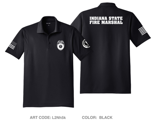 Indiana State Fire Marshal Store 1 Fundraising Collection Hi-Tech Performance Men's SS Polo - L2Nh5k