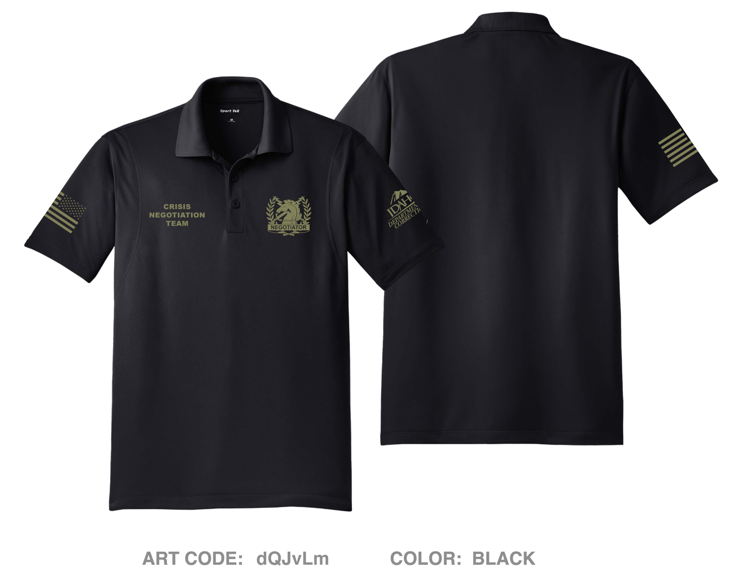 IDOC Crisis Negotiation Team Hi-Tech Performance Men's SS Polo - dQJvLm