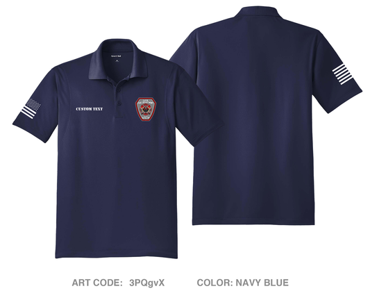 CUSTOM Clyde Fire Department Hi-Tech Performance Men's SS Polo - 3PQgvX