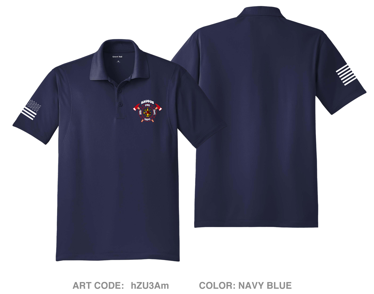 Saugus Fire Department Fundraising Collection Hi-Tech Performance Men's SS Polo - hZU3Am
