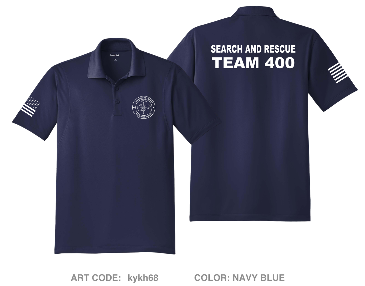 CUMBERLAND COUNTY SEARCH AND RESCUE Hi-Tech Performance Men's SS Polo - kykh68