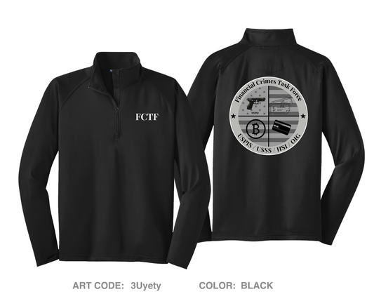 Financial Crimes Task Force Hi-Tech Performance Quarter-Zip Fleece Jacket - 3Uyety