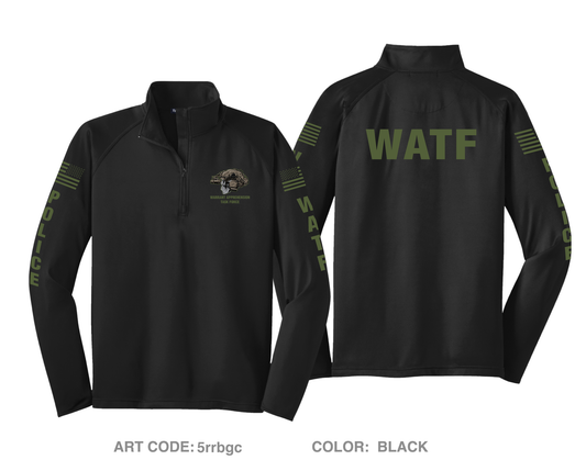 WARRANT APPREHENSION TASK FORCE Hi-Tech Performance Quarter-Zip Fleece Jacket - 5rrbgc