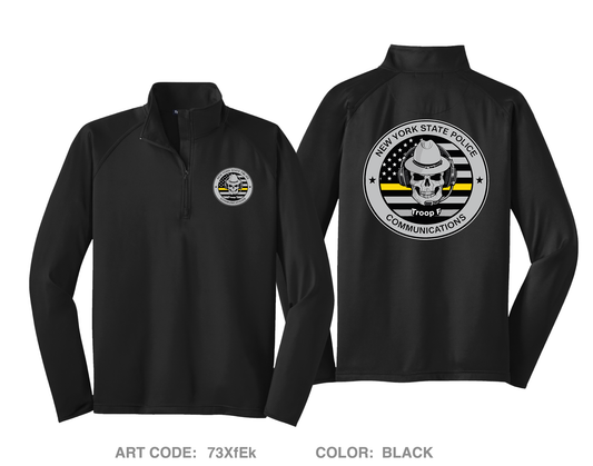 NYSP troop f communications Hi-Tech Performance Quarter-Zip Fleece Jacket - 73XfEk