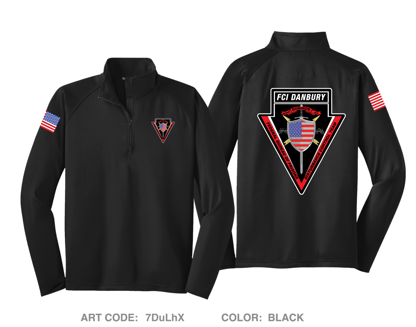 FCI Danbury Disturbance Control Team Hi-Tech Performance Quarter-Zip Fleece Jacket - 7DuLhX