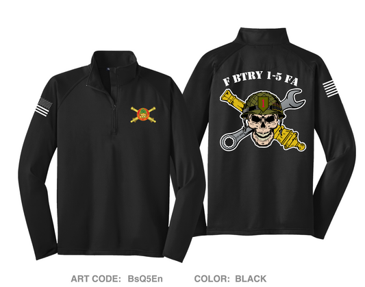 F BTRY 1-5 FA Hi-Tech Performance Quarter-Zip Fleece Jacket - BsQ5En