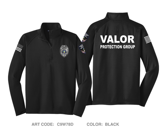 Valor Protection Group Hi-Tech Performance Quarter-Zip Fleece Jacket - C9W78D