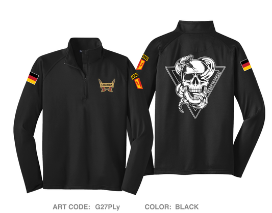 1st Fires, C BTRY, 1-77FAR, 41ST FAB Hi-Tech Performance Quarter-Zip Fleece Jacket - G27PLy