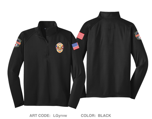 Red Devil Institutional Police Department Hi-Tech Performance Quarter-Zip Fleece Jacket - LGyrvw