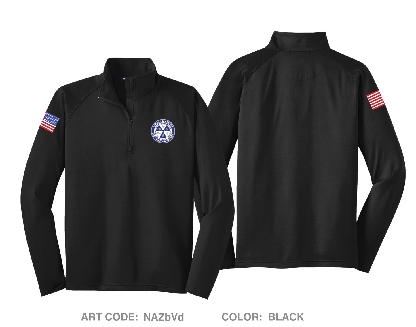 Waushara County Emergency Management Hi-Tech Performance Quarter-Zip Fleece Jacket - NAZbVd