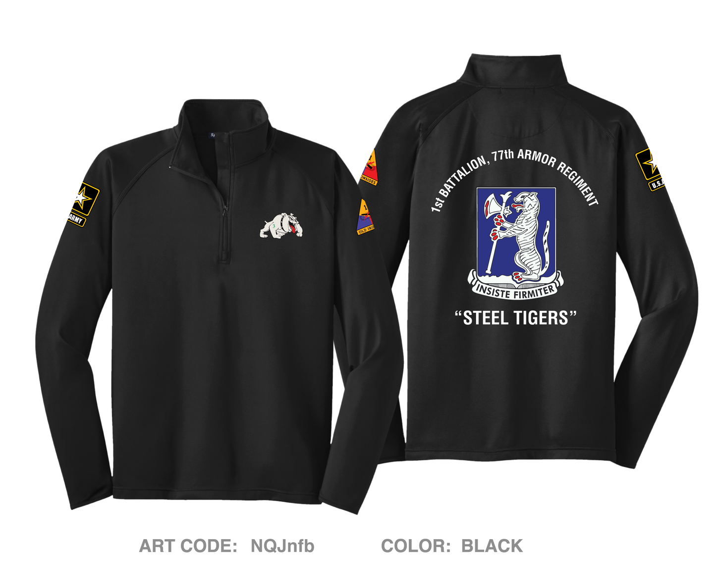 1-77 Steel Tigers Hi-Tech Performance Quarter-Zip Fleece Jacket - NQJnfb
