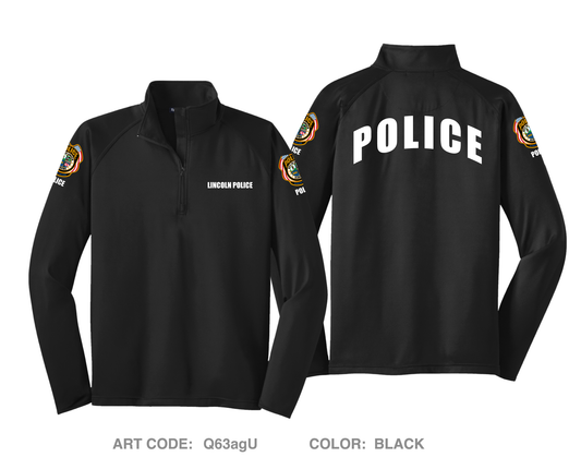 Lincoln Police Department Hi-Tech Performance Quarter-Zip Fleece Jacket - Q63agU