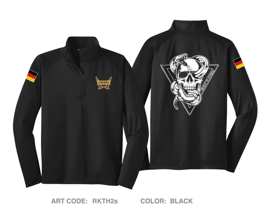 1st Fires, C BTRY, 1-77FAR, 41ST FAB Hi-Tech Performance Quarter-Zip Fleece Jacket - RKTH2s