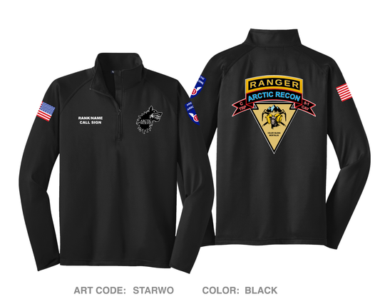 CUSTOM C-TROOP, 5-1 CAV Hi-Tech Performance Quarter-Zip Fleece Jacket - STARWO