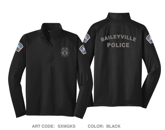 Baileyville Maine Police Department Hi-Tech Performance Quarter-Zip Fleece Jacket - SXMGKS
