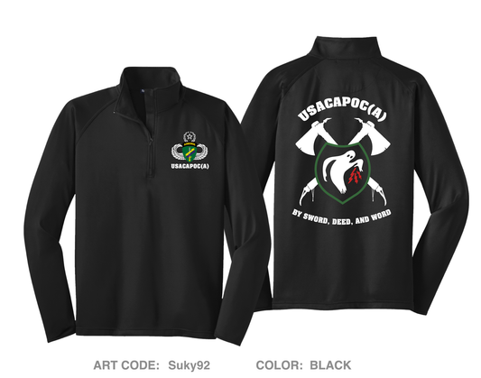 USACAPOC(A) Air Division Hi-Tech Performance Quarter-Zip Fleece Jacket - Suky92