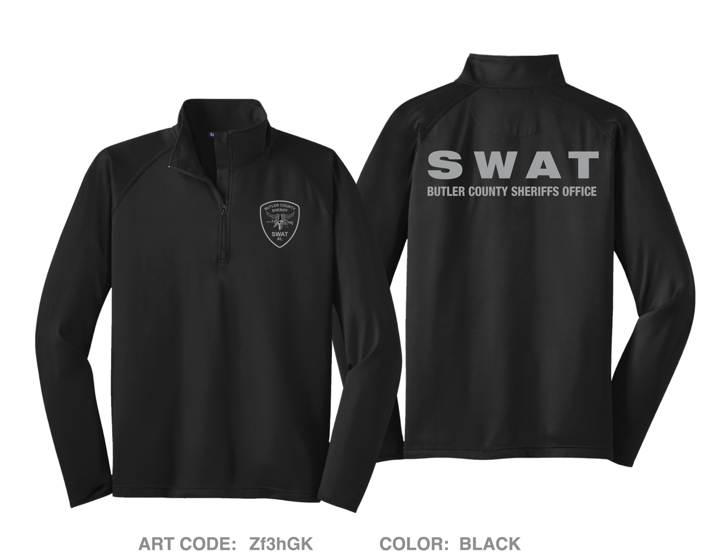 Butler County Sheriffs Office Hi-Tech Performance Quarter-Zip Fleece Jacket - Zf3hGK