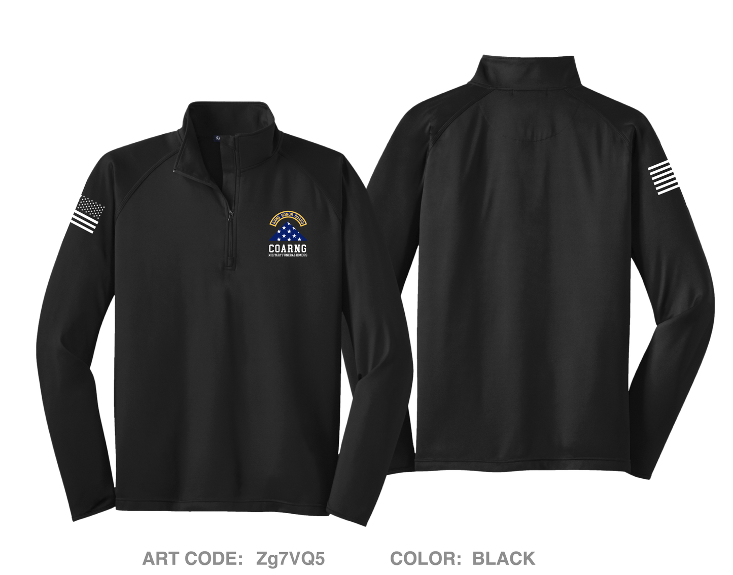 Colorado ARNG Military Funeral Honors Hi-Tech Performance Quarter-Zip Fleece Jacket - Zg7VQ5