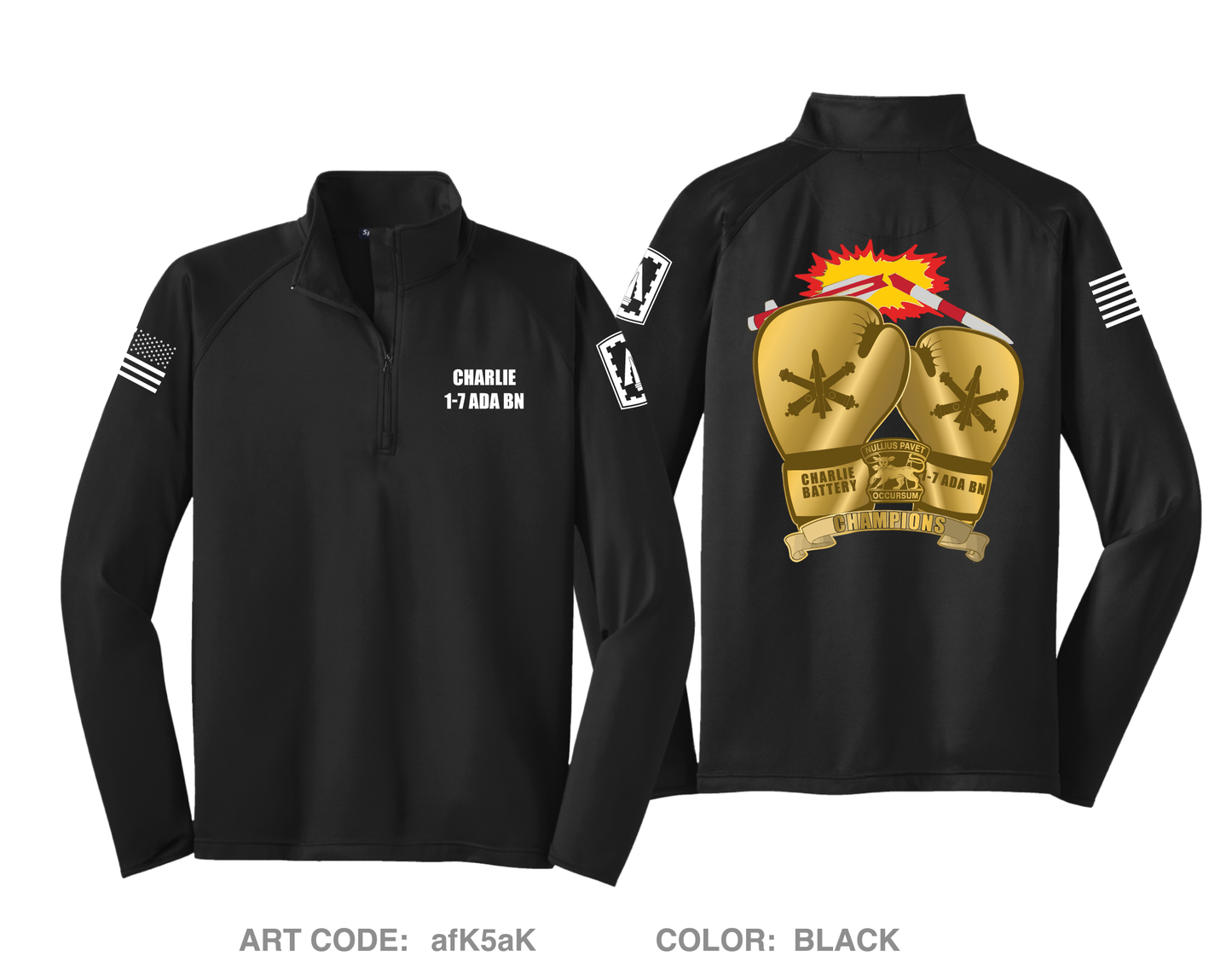 Charlie BTRY, 1-7 ADA Hi-Tech Performance Quarter-Zip Fleece Jacket - afK5aK
