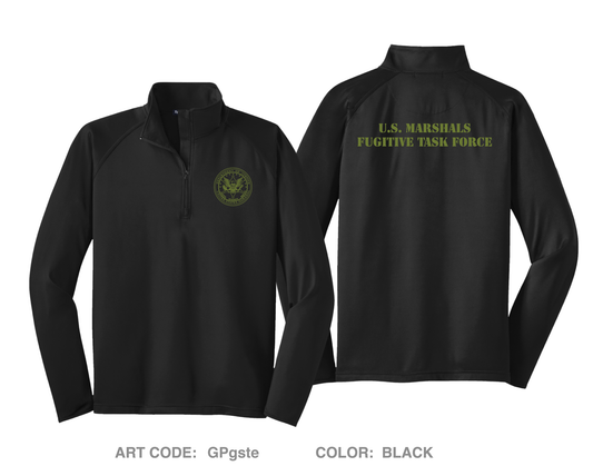 U.S. MARSHALS FUGITIVE TASK FORCE Hi-Tech Performance Quarter-Zip Fleece Jacket - GPgste