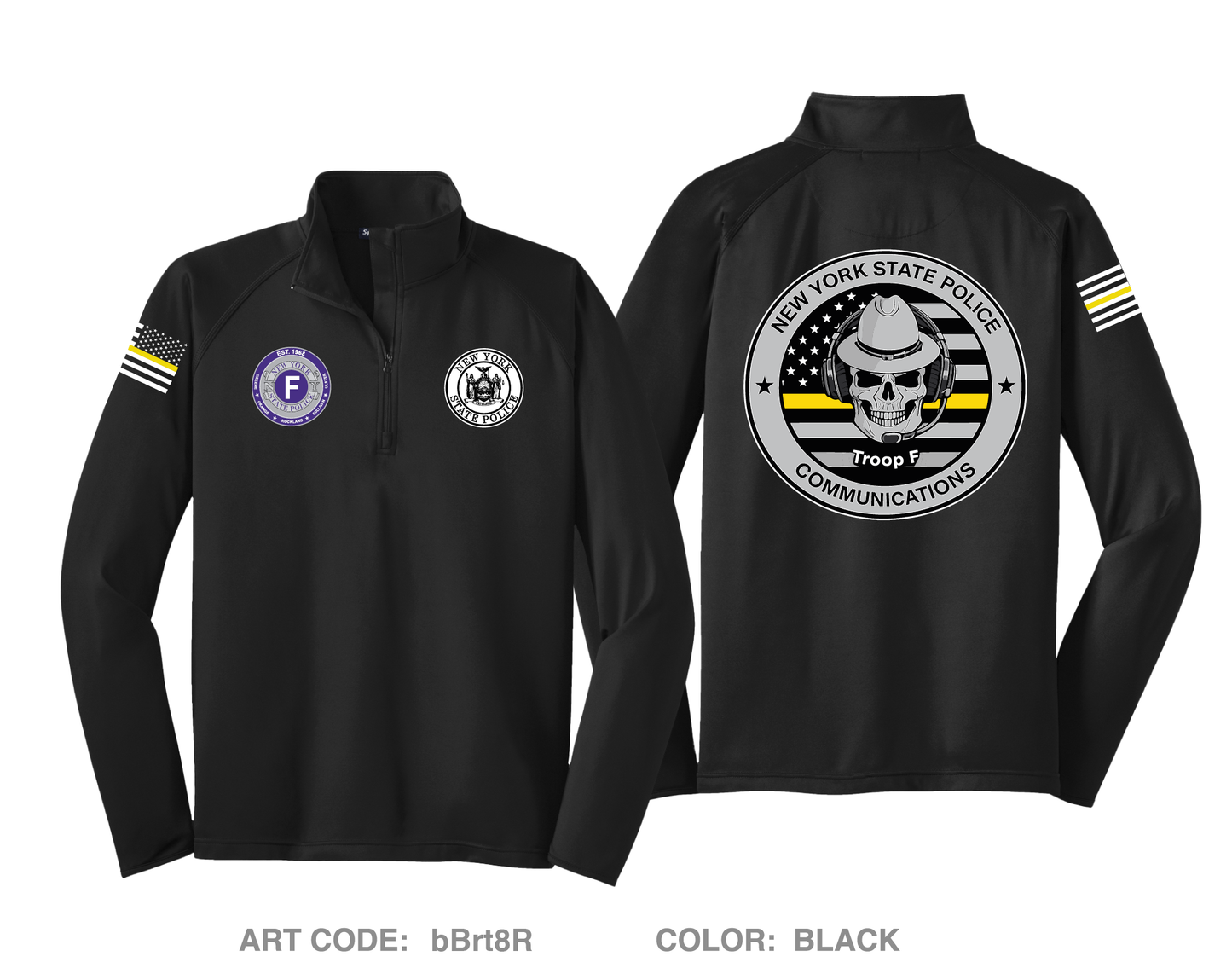 NYSP troop f communications Hi-Tech Performance Quarter-Zip Fleece Jacket - bBrt8R