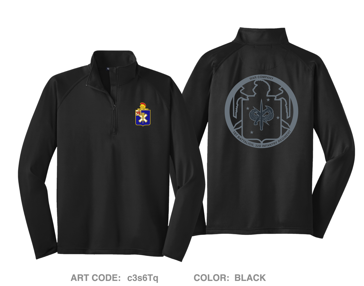 War Company Hi-Tech Performance Quarter-Zip Fleece Jacket - c3s6Tq