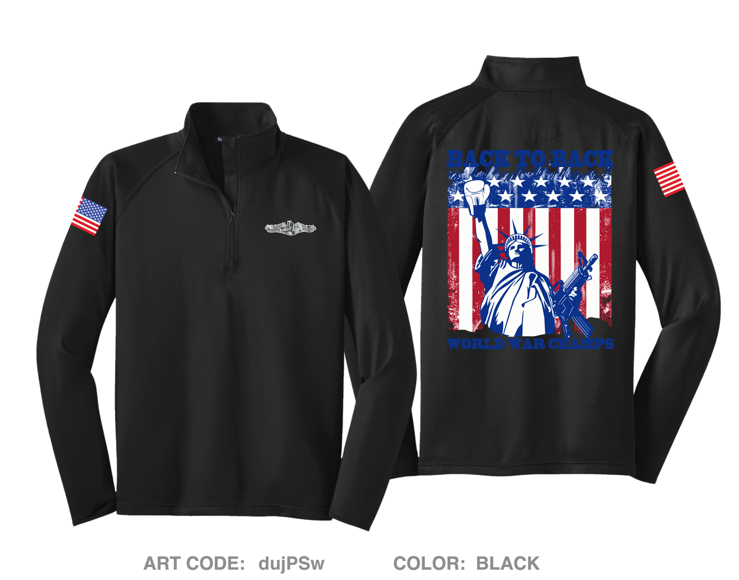 USS Vermont Hi-Tech Performance Quarter-Zip Fleece Jacket - dujPSw