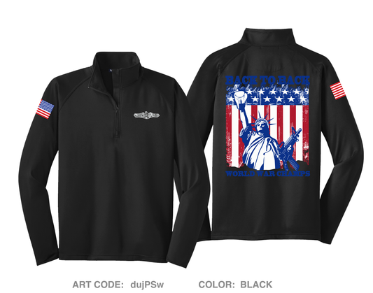 USS Vermont Hi-Tech Performance Quarter-Zip Fleece Jacket - dujPSw