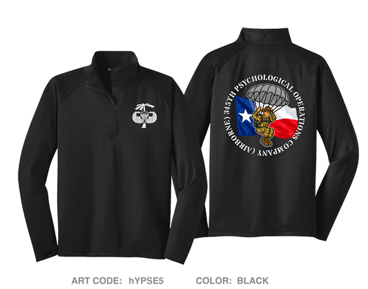 345th Psychological Operations Company (Airborne) Hi-Tech Performance Quarter-Zip Fleece Jacket - hYPSE5