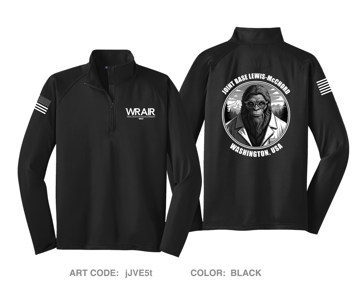 Walter Reed Army Institute of Research - West (WRAIR-W) Hi-Tech Performance Quarter-Zip Fleece Jacket - jJVE5t
