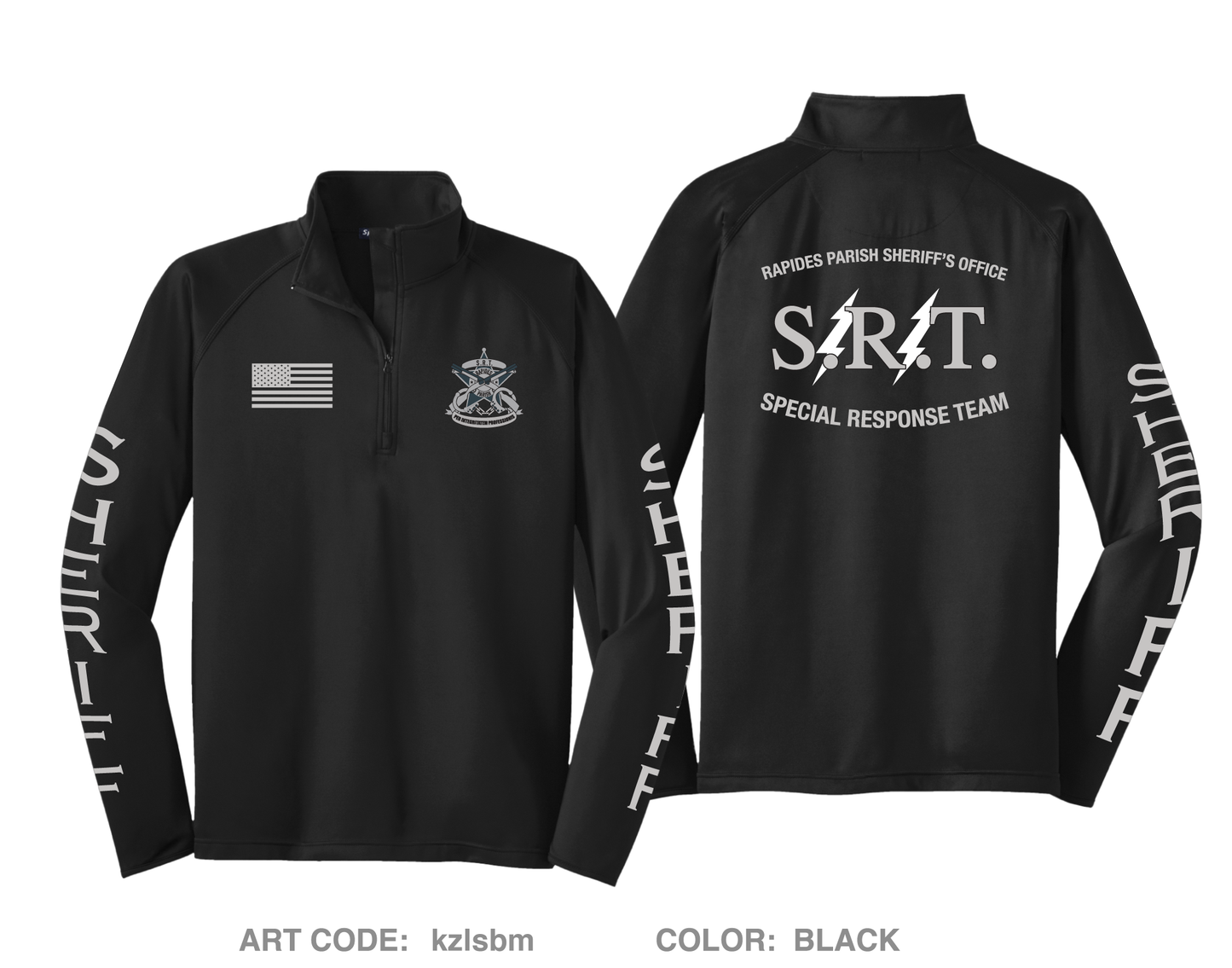 Rapides Parish Sheriff’s Office Special Response Team Store 1 Hi-Tech Performance Quarter-Zip Fleece Jacket - kzlsbm