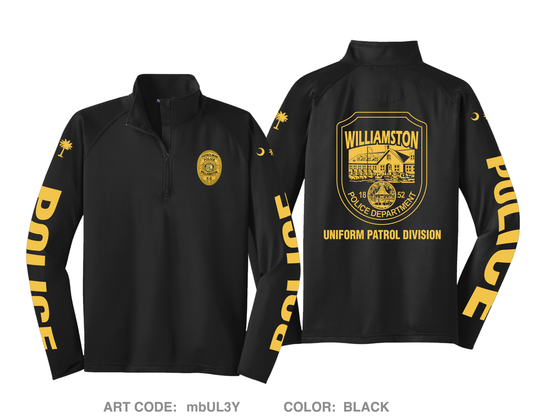 Williamston Police Department Hi-Tech Performance Quarter-Zip Fleece Jacket - mbUL3Y