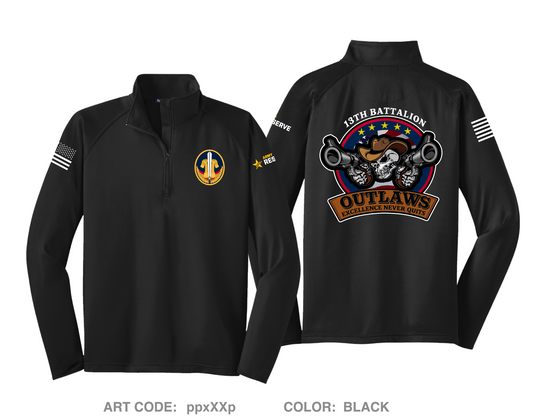 13th BN, ARCG Fundraising Collection Hi-Tech Performance Quarter-Zip Fleece Jacket - ppxXXp
