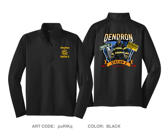 Dendron Fire Department Hi-Tech Performance Quarter-Zip Fleece Jacket - puRfKq