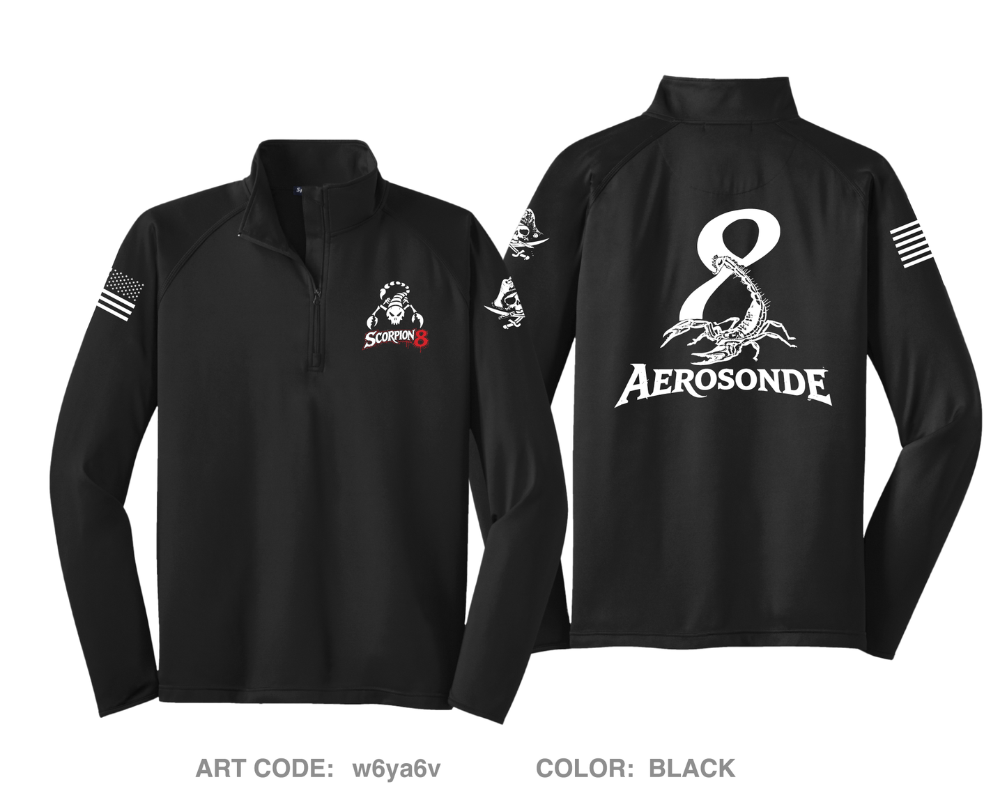 Scorpion 8 Hi-Tech Performance Quarter-Zip Fleece Jacket - w6ya6v