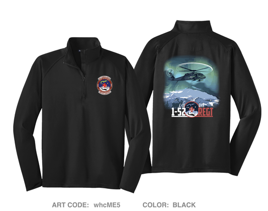 C Co 1-52nd Avn Regt Hi-Tech Performance Quarter-Zip Fleece Jacket - whcME5