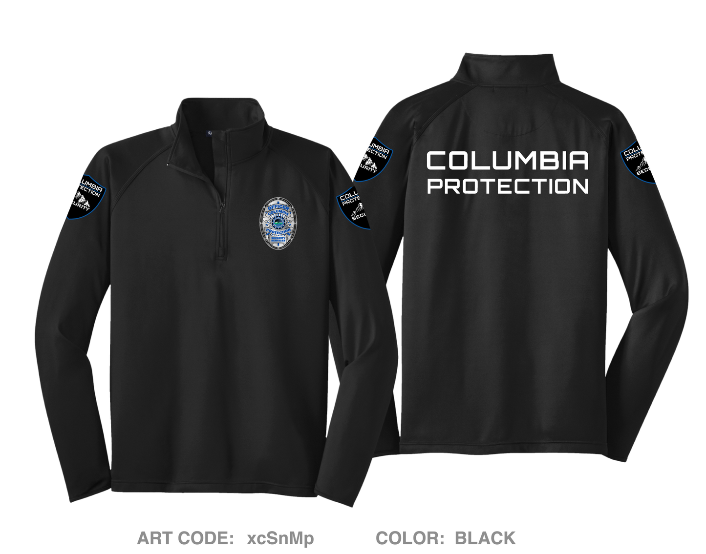 Columbia Protection Security Services Hi-Tech Performance Quarter-Zip Fleece Jacket - xcSnMp