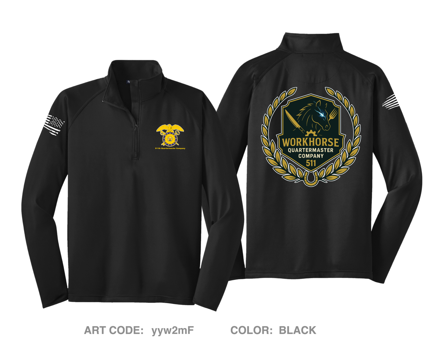 511th QMC Hi-Tech Performance Quarter-Zip Fleece Jacket - yyw2mF