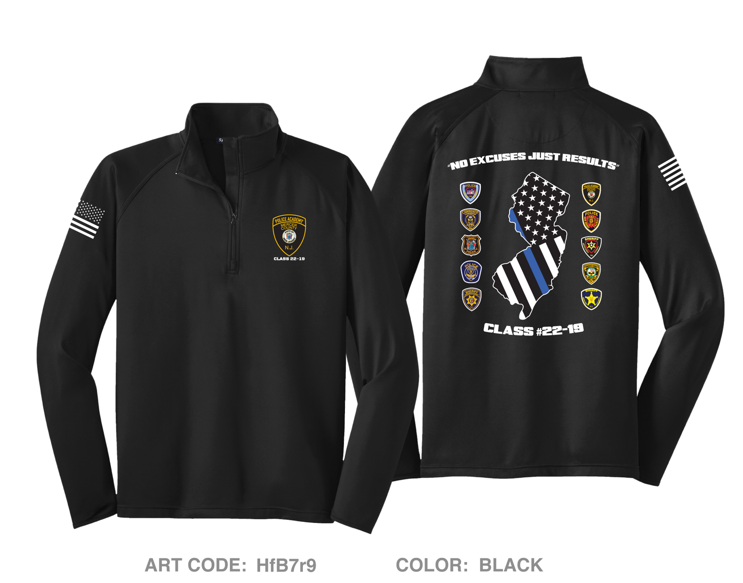 MCPA 2219 Store 1 Hi-Tech Performance Quarter-Zip Fleece Jacket - HfB7r9