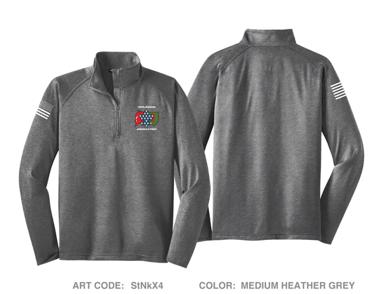 1st Brigade Combat Team, 1st Infantry Division Store 1 Hi-Tech Performance Quarter-Zip Fleece Jacket - StNkX4