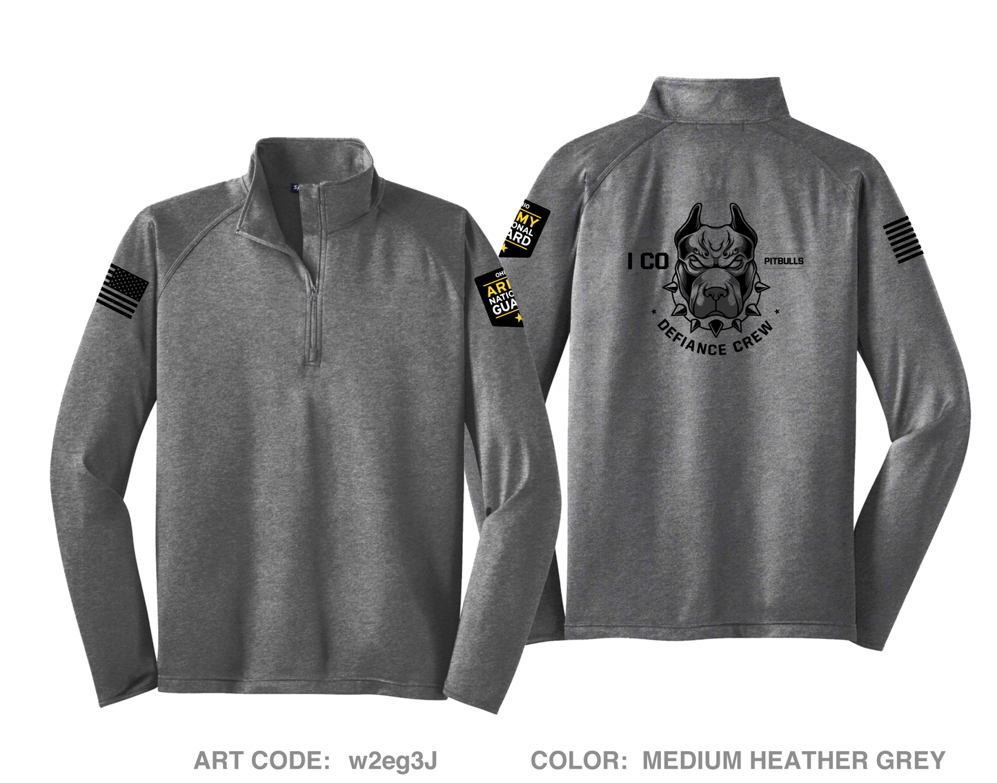 I Co RSP - Defiance Team Hi-Tech Performance Quarter-Zip Fleece Jacket - w2eg3J