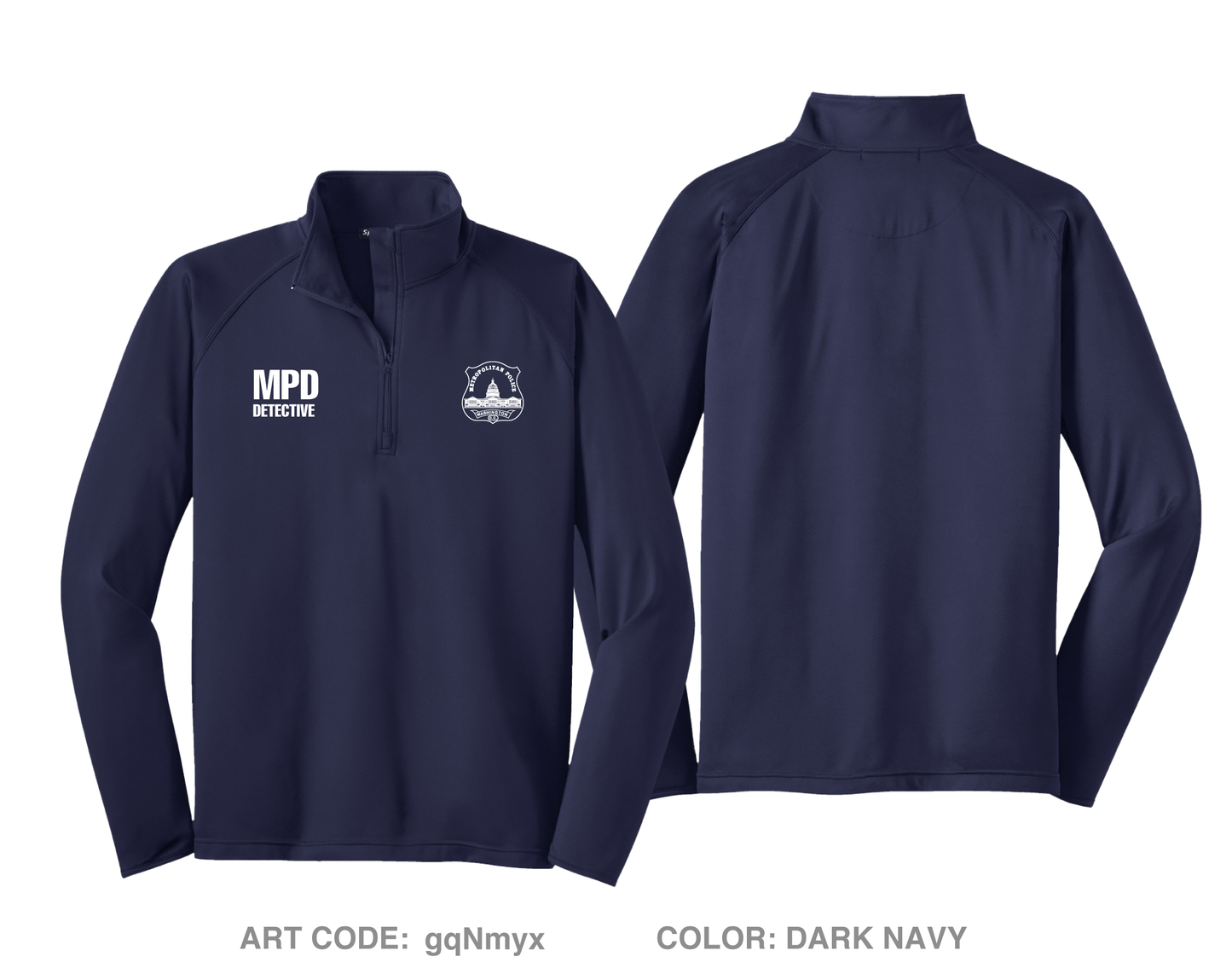 Metropolitan Police Department - DC Hi-Tech Performance Quarter-Zip Fleece Jacket - gqNmyx