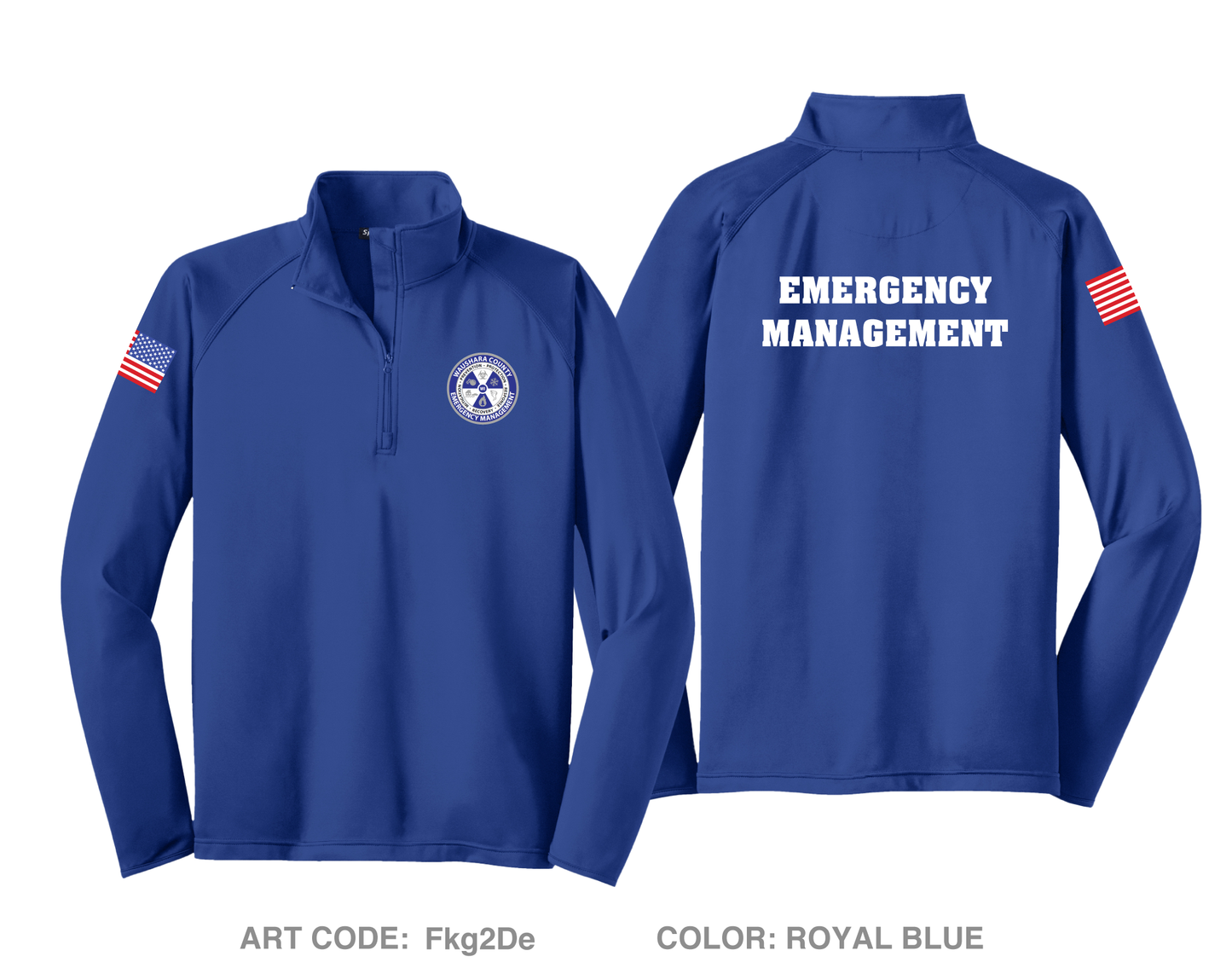 Waushara County Emergency Management DTF Performance Quarter-Zip Fleece Jacket - Fkg2De